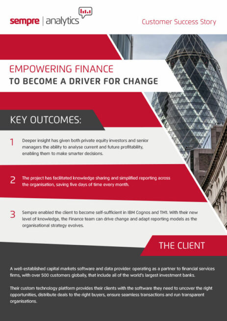 Empowering Finance to Become a Driver for Change