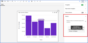 Cognos analytics 12.1.3 Dashboard Notes 1